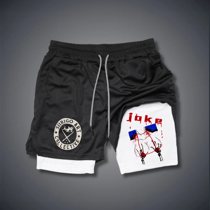 JOKE AND BIKINI LADY Graphic Print GYM PERFORMANCE SHORTS