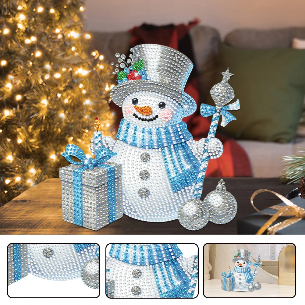 DIY Snowman Acrylic Shaking Head Cute Christmas Desktop Diamond Art Kits