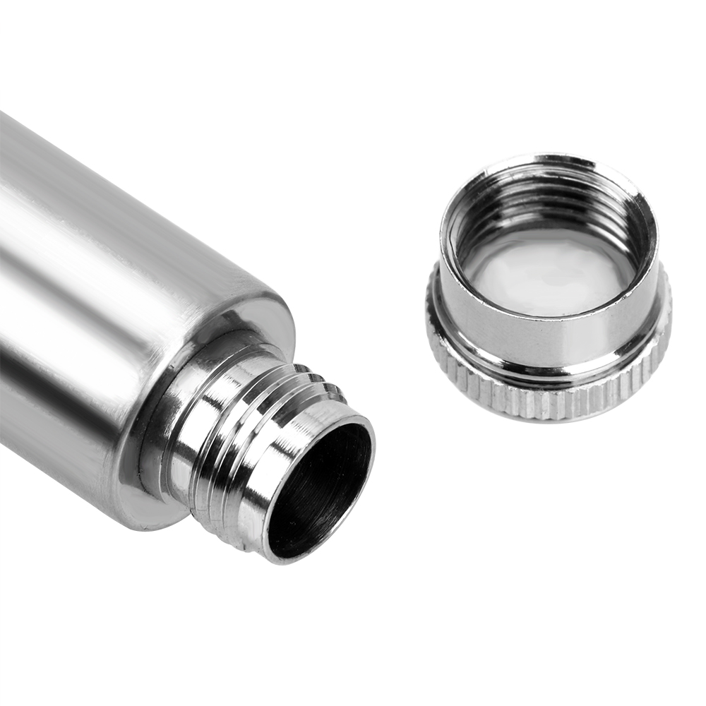 Tegooe Portable Stainless Steel 1oz Tubular Mini Hip Flask for Whiskey and Spirits