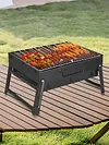 Stainless Steel Portable Folding BBQ Grill Small Smoker Charcoal Grill for Party