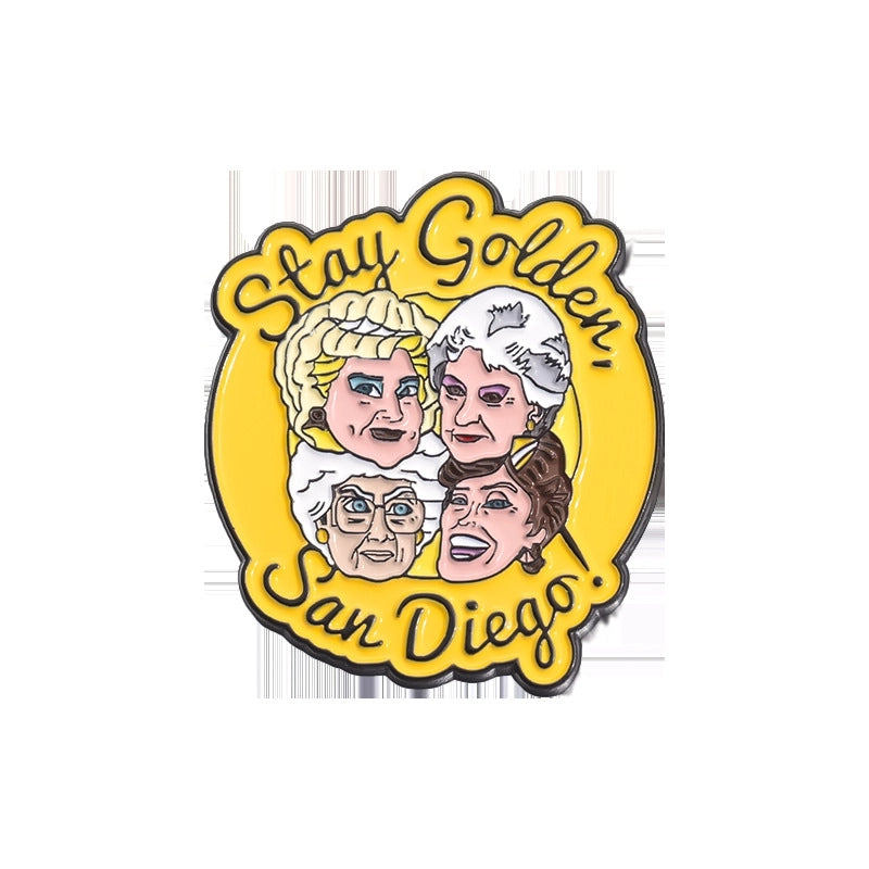 Cartoon Style Pin Book Letter Heart Shape Alloy Stoving Varnish Unisex Brooches