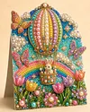 6pcs DIY Colorful Easter Diamond Painting 3D Greeting Card