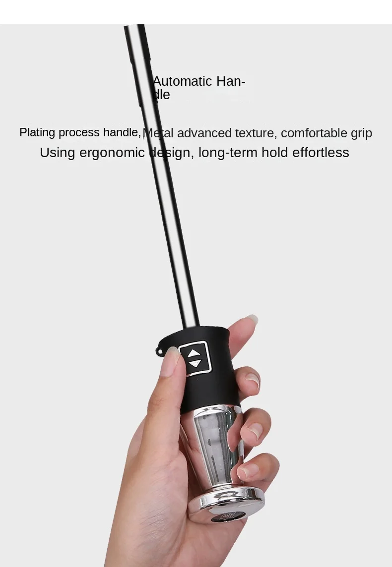  VIP business folding 10-bone black plastic umbrella