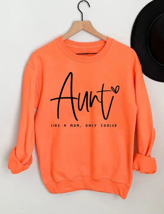 Auntie Like A Mom Only Cooled Sweatshirt