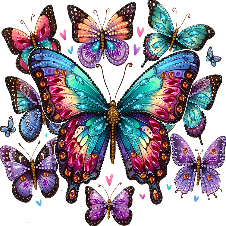 Butterfly 30*30CM (Canvas) Special Drill Diamond Painting gbfke