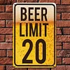 Beer Limit 20 - Metal Tin Signs(8*12Inch/12*16Inch) - Bar