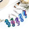 >SALE<5pcs Diamond Keychains Art Craft DIY Handmade Rhinestone Pendant Kid Adult Gifts