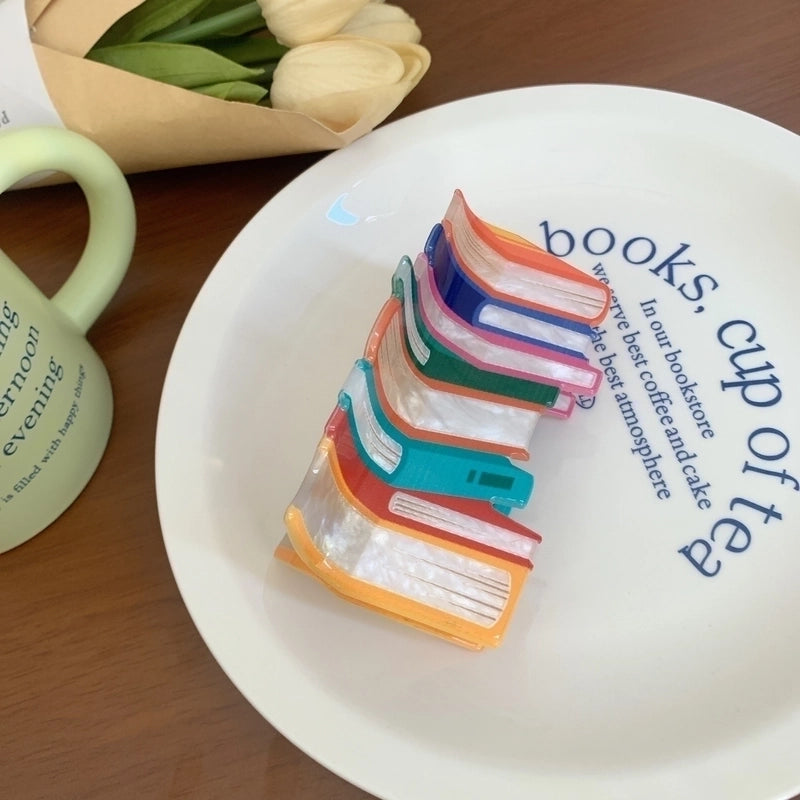 Women’s Casual Minimalist Streetwear Book Acetic Acid Sheets Hair Claws