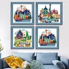 (3pcs) Scenery-14CT Stamped Cross Stitch 22*21cm(Bundle Sale)