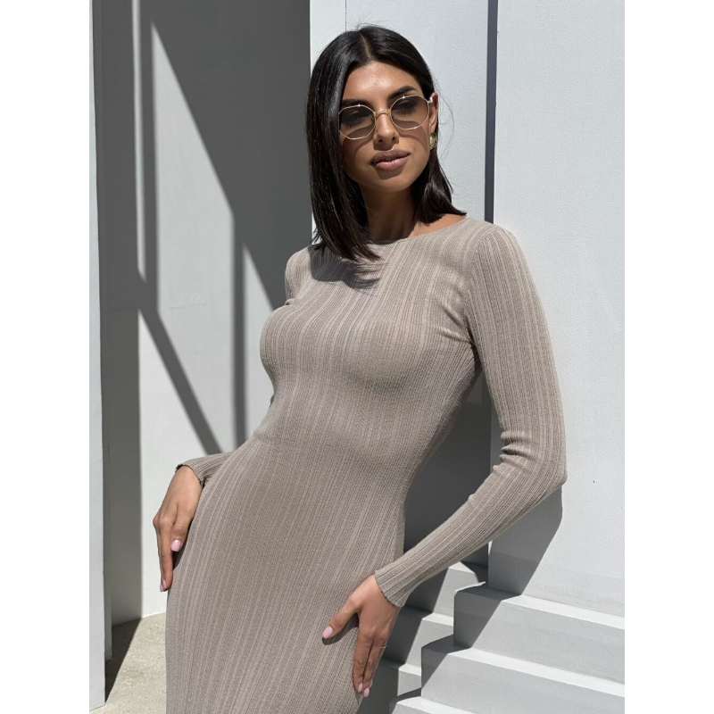 Ootddress Long Sleeve Slim Knit Maxi Dress For Women High Waist Casual Fashion Elegant Party Dress Skinny Summer Female Dress 2025