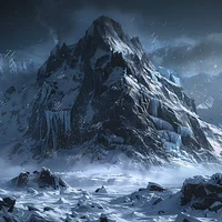 Frozen Mountain Peak - Diamond Painting