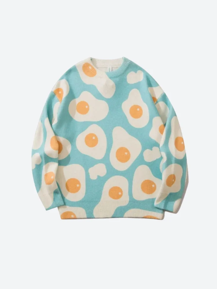 Brownm Side-Up Egg Sweater