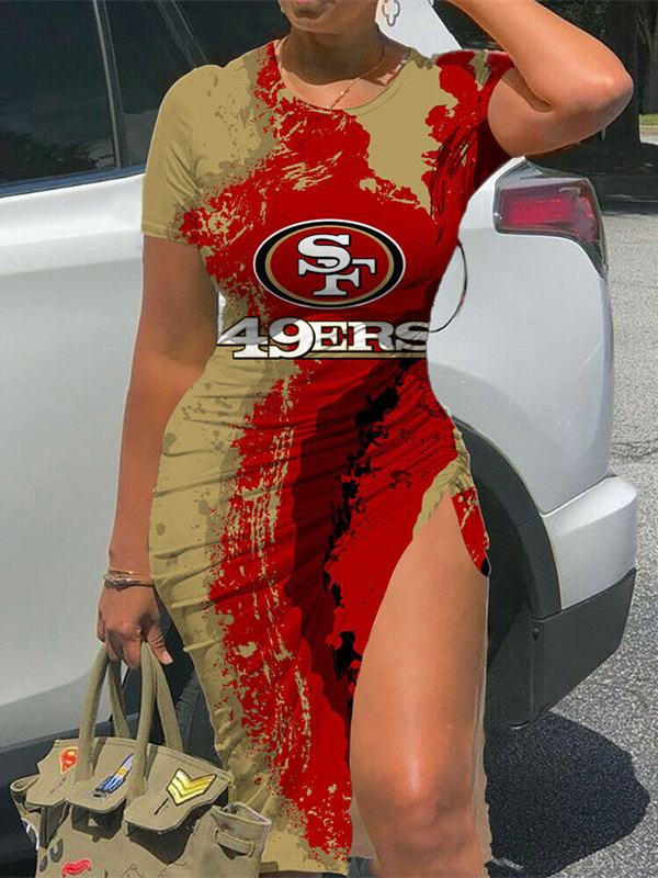 San Francisco 49ers Women's Slit Bodycon Dress