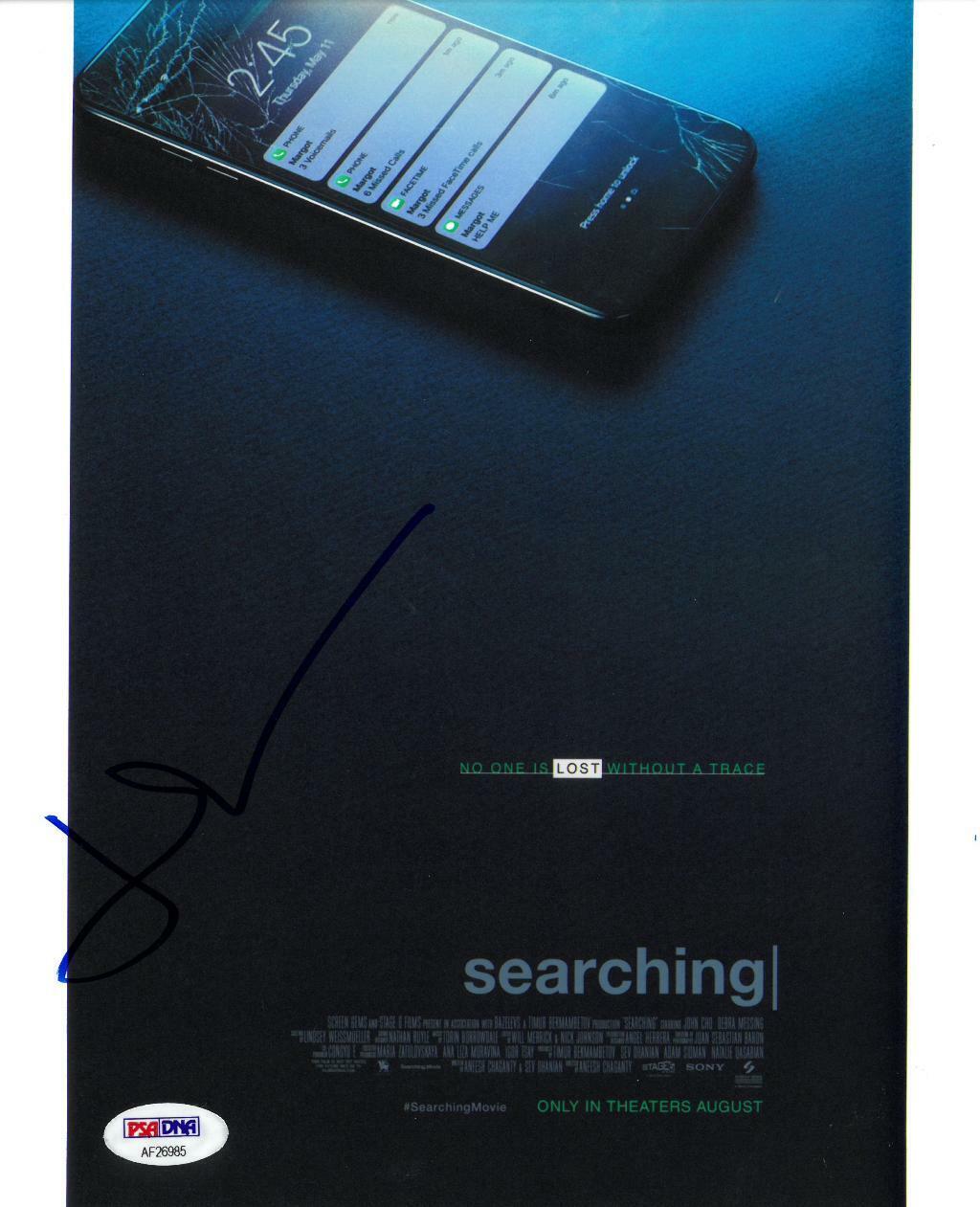 John Cho Signed Searching Authentic Autographed 8x10 Photo Poster painting PSA/DNA #AF26985