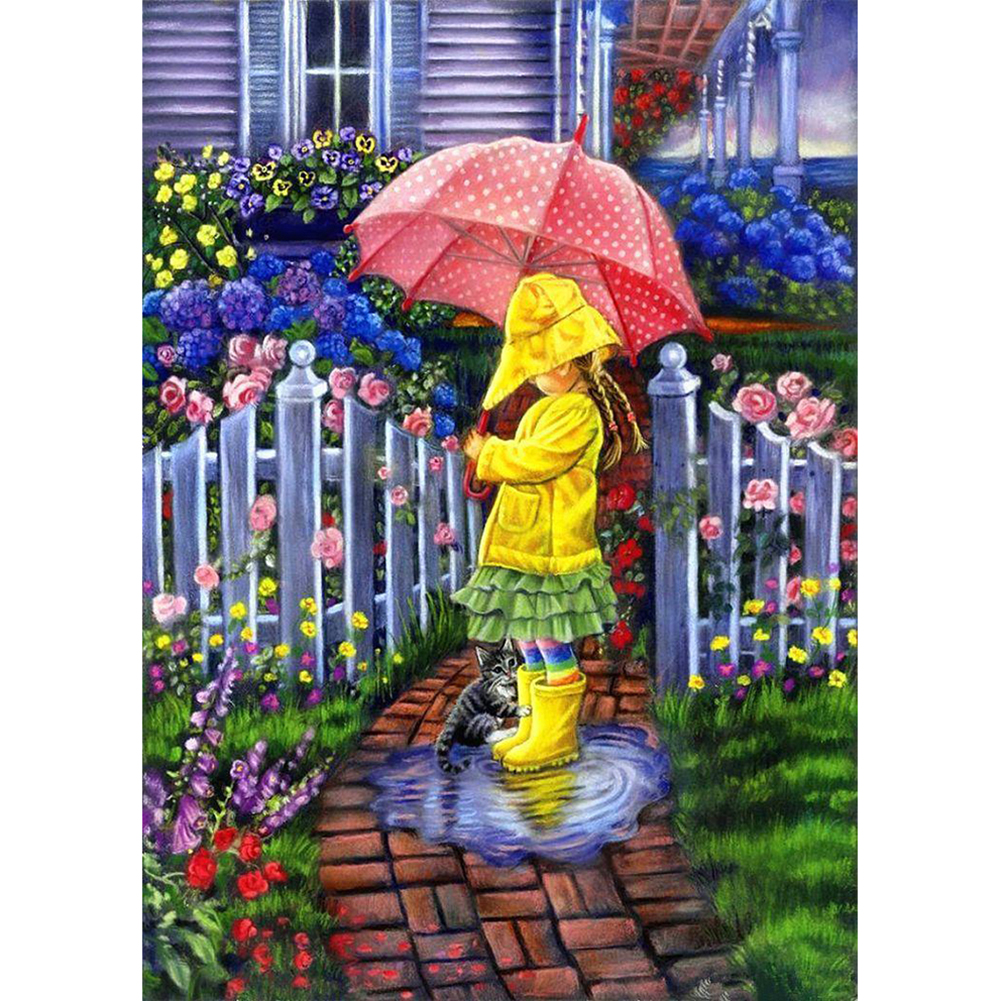

Umbrella Kids - Round Drill Diamond Painting - 30*40CM, 501 Original