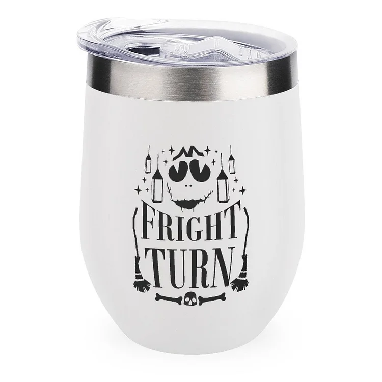 Fright Turn Stainless Steel Insulated Cup Traval Mugs - Heather Prints Shirts