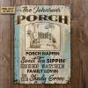 Personalized Farmhouse Porch Nappin Custom Classic Metal Signs