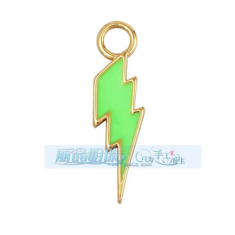 1 Piece 27*7.5mm 6*24mm Copper Lightning Pendant Jewelry Accessories