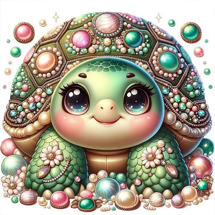 Pearl Turtle 30*30CM (Canvas) Full Round Drill Diamond Painting gbfke