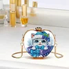 Katze DIY Diamond Painting Umhängetasche für Münzen Lippenstift Kopfhörer Geschenke
