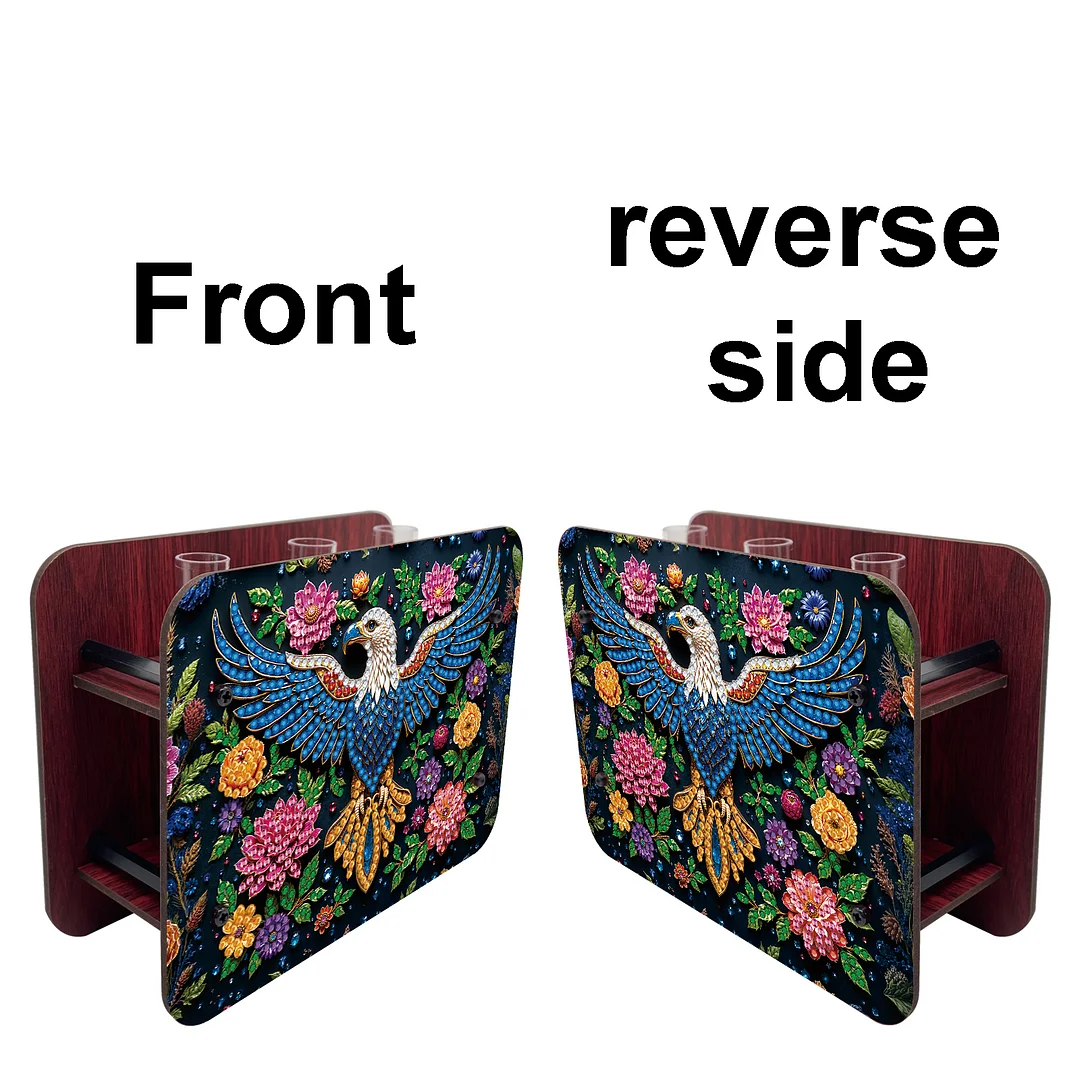 Eagle DIY Flower Vase Wooden Double Sided Desktop Diamond Art Kit for Home Decor