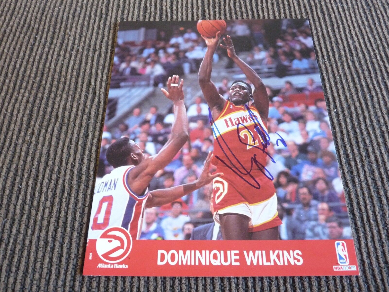 Dominique Wilkins Hawks Basketball Signed Autographed 8x10 Photo Poster painting PSA Guarantee