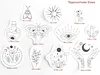 【11 PCS】Moons and Magic-Water Soluble Alphabet Floral Embroidery Pattern,peel and stick paper for ornaments