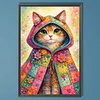 Diamond Painting -DIY Round Drill Cat with a Hat(40x60cm)