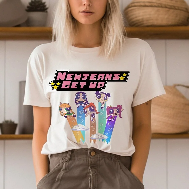 NewJeans Album Get Up Powerpuff Girls Image T-shirt