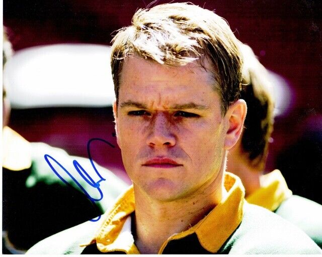 Matt Damon Signed - Autographed INVICTUS 8x10 inch Photo Poster painting as Francois Pienaar