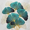 Ginkgo Leaf  - 9CT Partial Beaded Cross Stitch Kit(45x45cm)