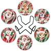 (US Local)6pcs Set Xmas Theme DIY Diamond Painting Coasters Kit with Holder Kit