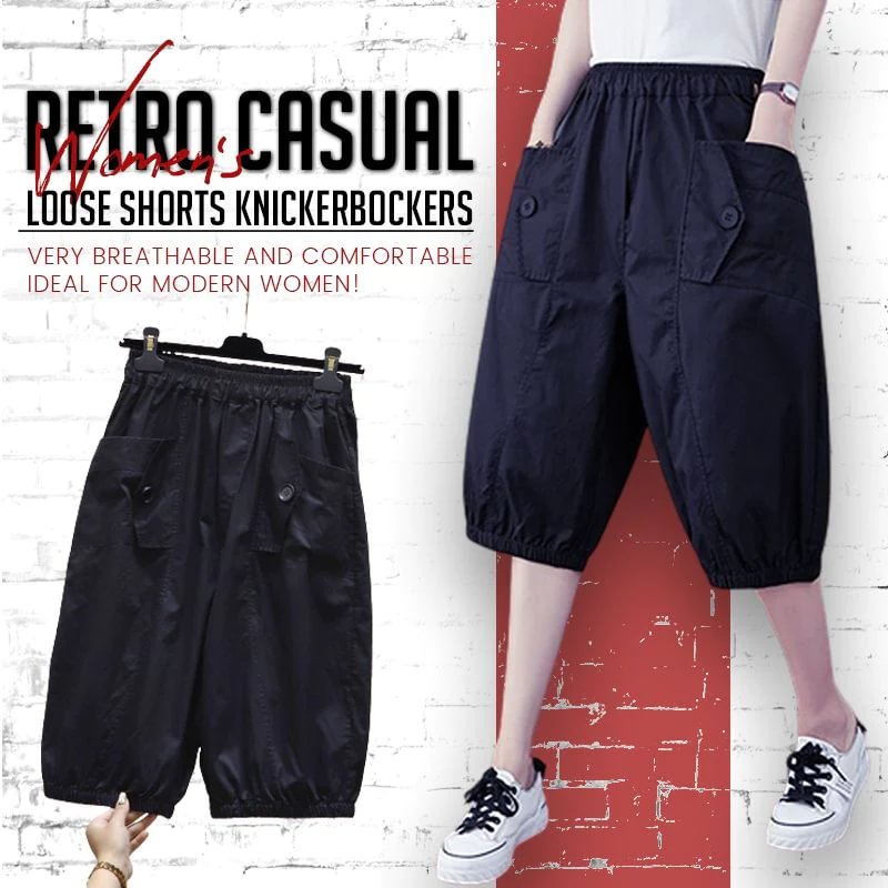Women’s Retro Casual Loose Shorts Knickerbockers