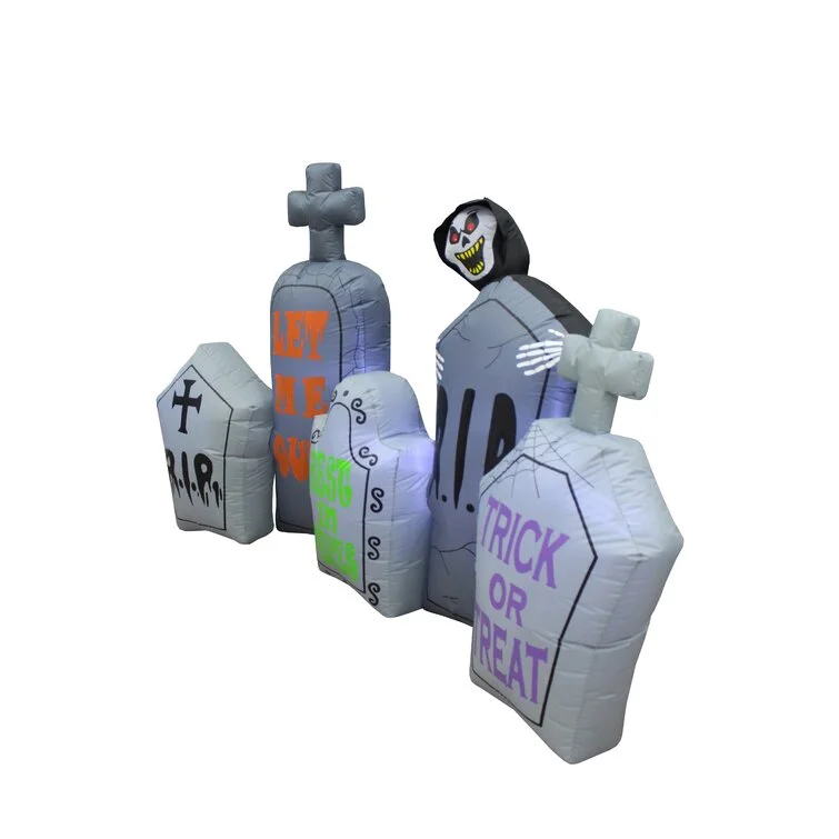 7 Foot Long Halloween Tombstone Pathway Inflatable