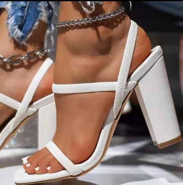 Women Sandals 2021 Ladies 8.5cm High Heels Shoes Woman Pumps Open Toes Fashion Party Female Lady Heels Shoes Sandals For Women