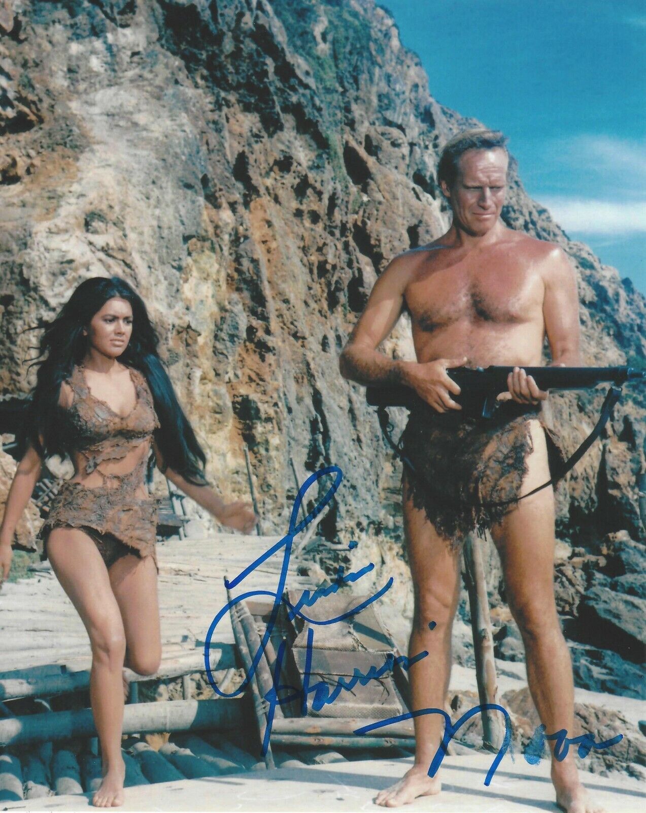 LINDA HARRISON SIGNED PLANET OF THE APES 1968 8x10 MOVIE Photo Poster painting w/COA ACTRESS