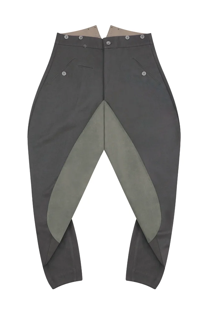   Elite German M1936 Stone Grey Gabardine Mounted Troops Riding Breeches German-Uniform
