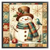 Xmas Snowman-11CT Stamped Cross Stitch 40*40cm tapestrymarket