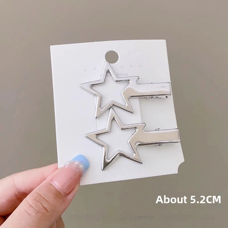 Y2g Hairpin Metal Sweet Cool Bangs Hairpin Makeup Hair Accessories Forehead Broken Hairpin Simple Clip New Female