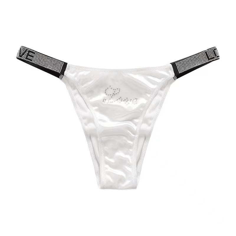 Sexy colored diamond stitching fashionable thong