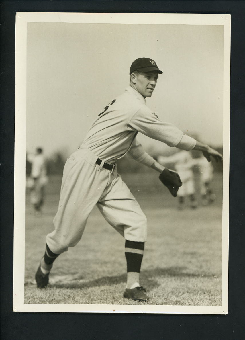 Walt Tauscher circa 1931 Press Original Photo Poster painting Washington Senators