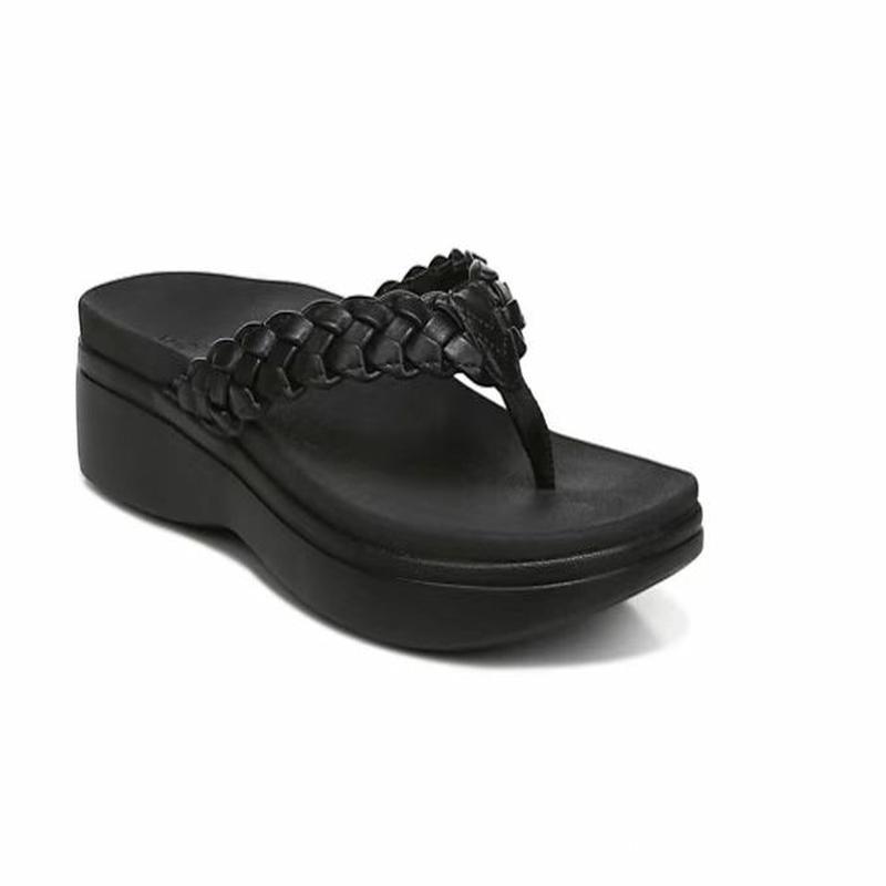 Casual Woven Platform Flip-flops
