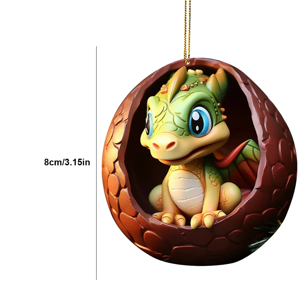 Christmas Dragon Egg Decoration Novelty Cute Acrylic Party Favors (D)