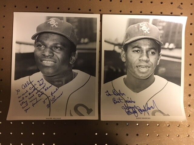 Walt Williams & Buddy Bradford White Sox Signed 1969 Original Press Photo Poster painting