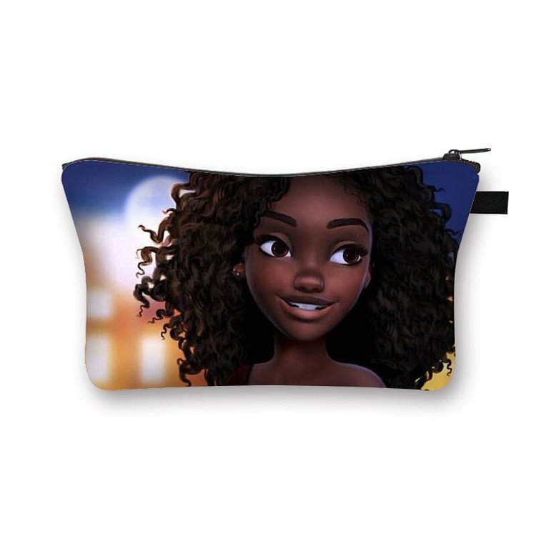 Zipper makeup bag - Afro Girl 22x13cm