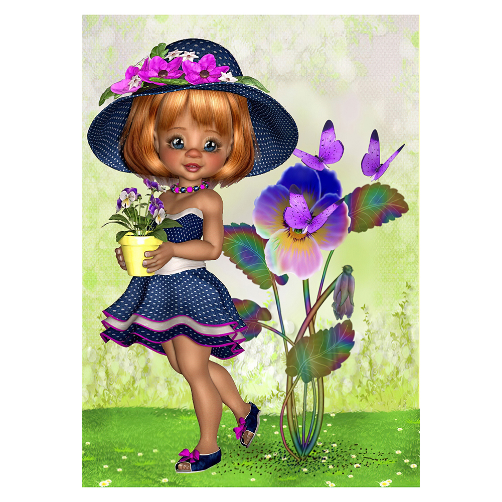 

Fairy Girl - Round Drill Diamond Painting - 30*40CM, 501 Original