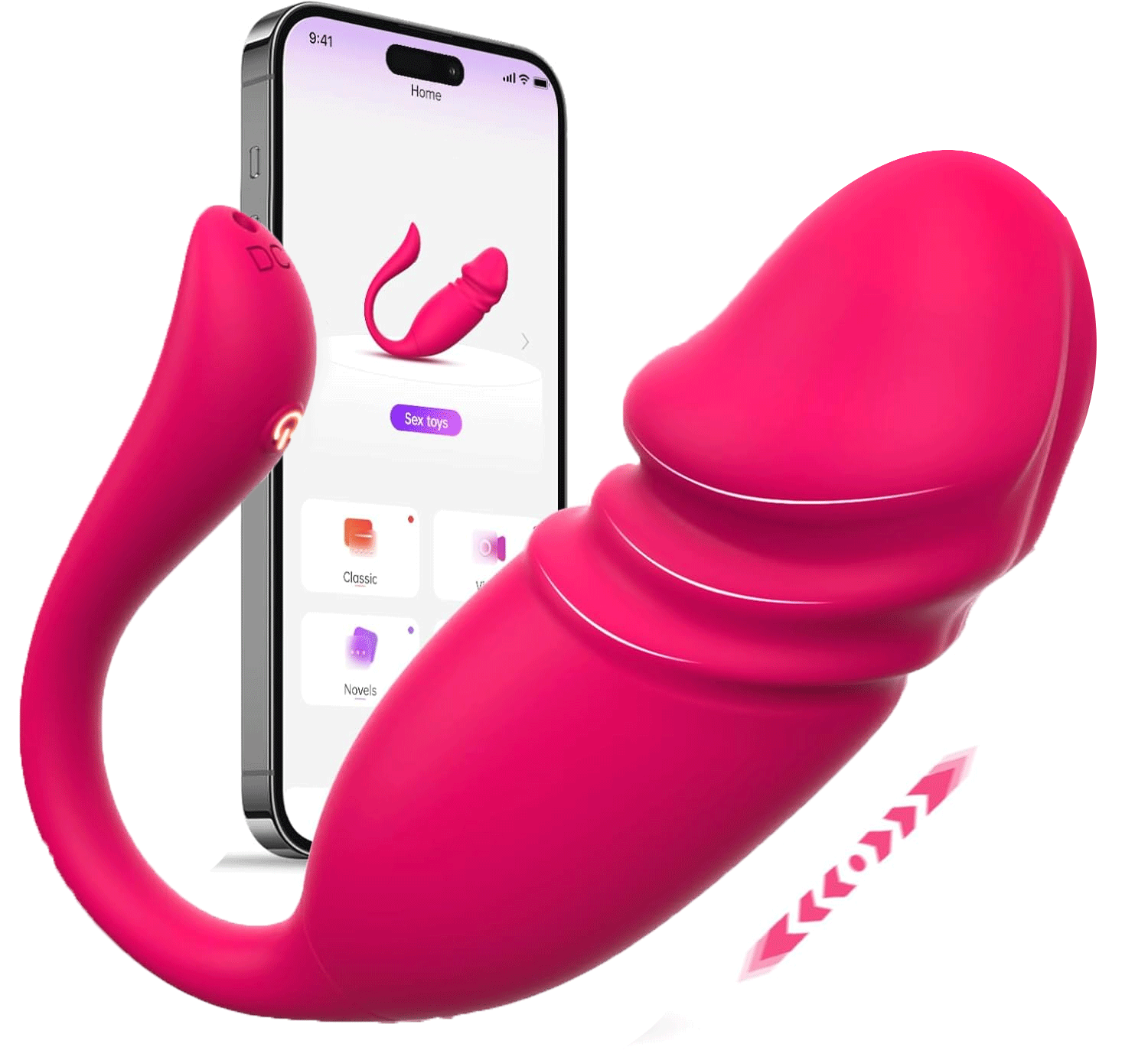 Thryna &ndash; App-controlled Wearable G-spot Vibrator With 9 Modes & Thrusting Motion, Bluetooth Remote Egg For Women & Couples By Rose Toy