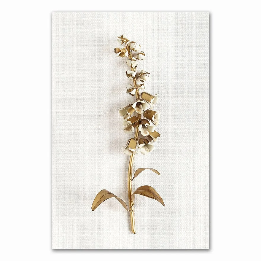 Golden plant leaves and flowers Wall art  canvas painting Wall Pictures for Living Room Nordic Decoration Pictures morden decor