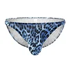 Men's Sexy Low Rise U-Shaped Leopard Print Nylon Bikini Briefs