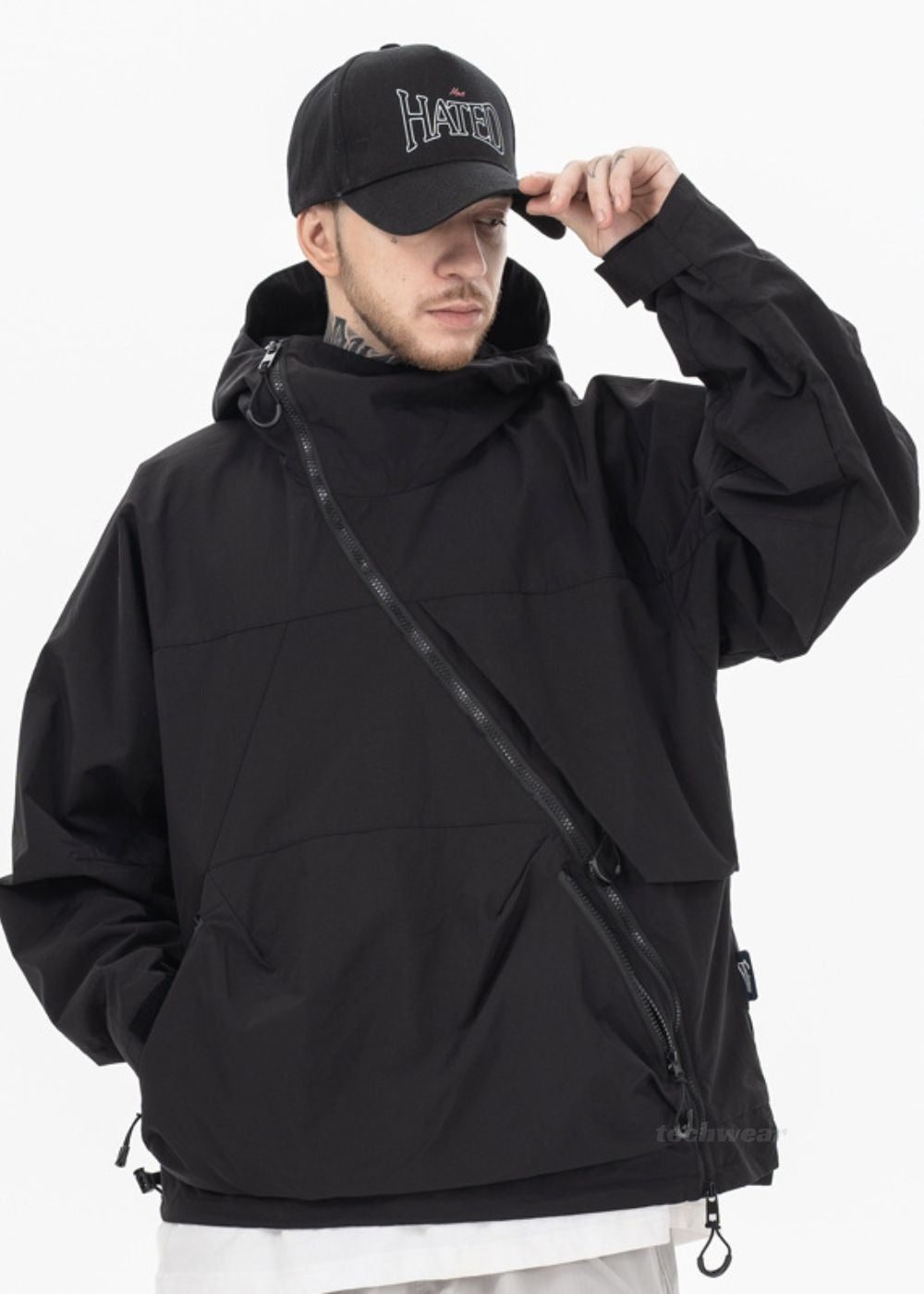 Inclined Zipper Jacket Techwear - X techwear-x